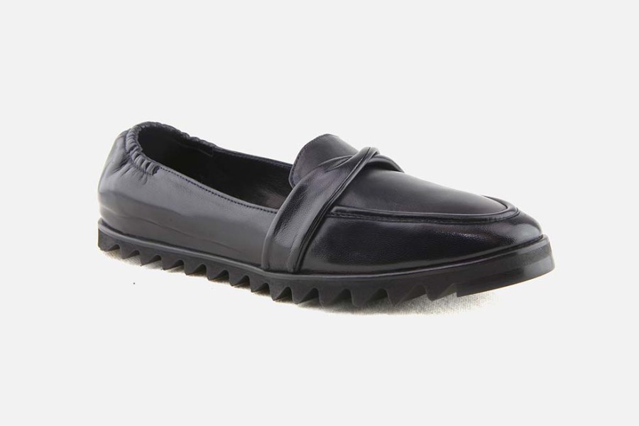 Women Lorenzo Masiero | Lorenzo Masiero - Lanester Bleu Loafers On Labotte