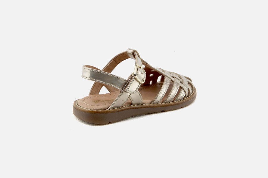 Girls Romagnoli | Romagnoli - Tamara Metallic Sandals On Labotte