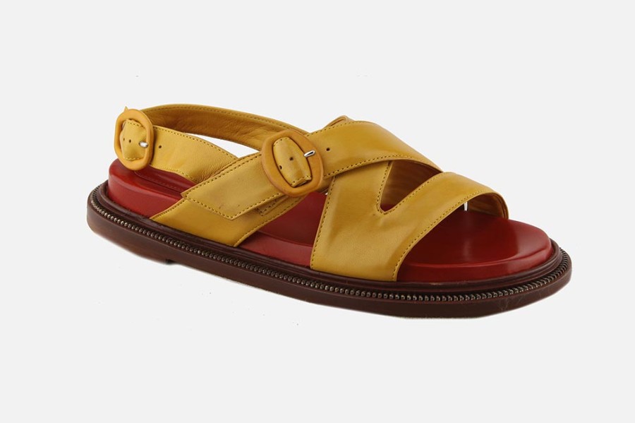 Women Lorenzo Masiero | Lorenzo Masiero - Liberty Safran Sandals On Labotte