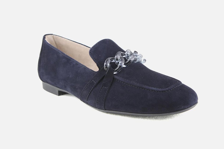 Women Paul Green | Paul Green - Patty Navy Loafers On Labotte