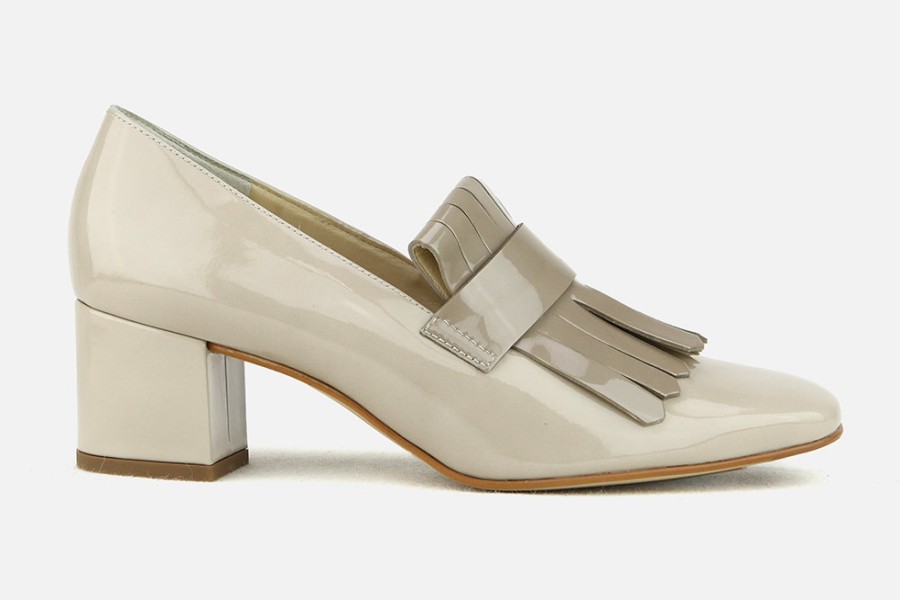 Women Paul Green | Paul Green - Parade Lack Sand Taupe Loafers On Labotte