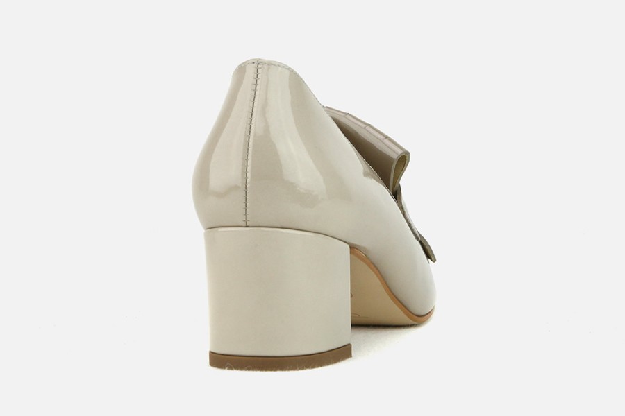 Women Paul Green | Paul Green - Parade Lack Sand Taupe Loafers On Labotte