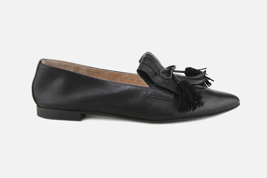 Women Paul Green | Paul Green - Prems Noir Loafers On Labotte