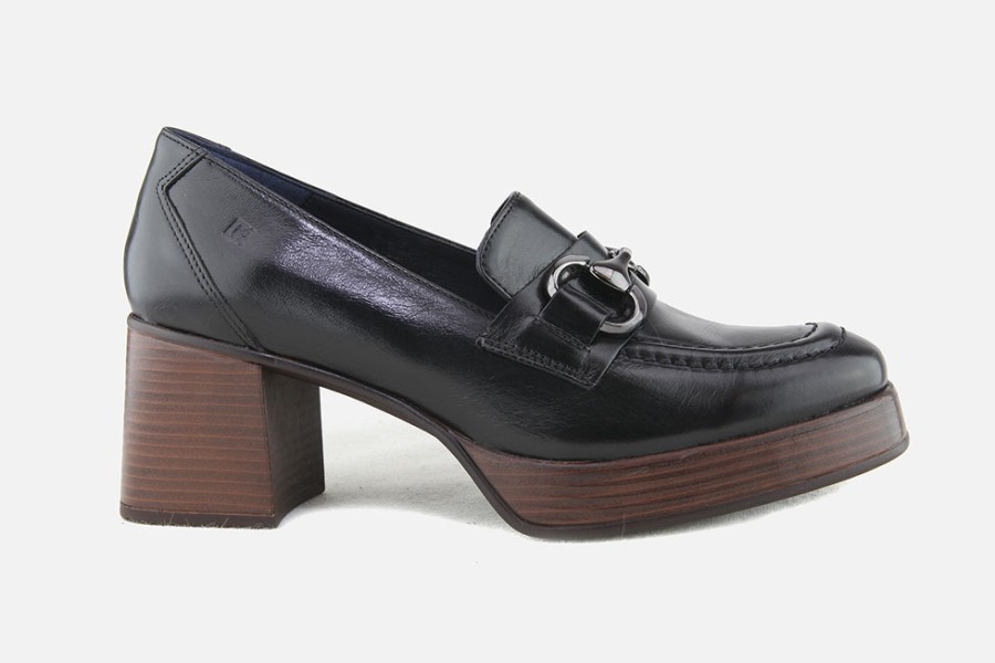 Women Dorking | Dorking - Cabriole Moc Noir Loafers On Labotte