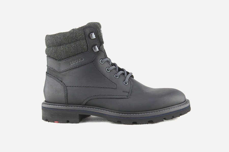 Men LLOYD | Lloyd - Flavio Hi Black Graphite Lace-Up Boots On Labotte