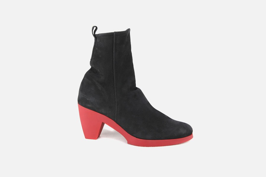 Women Arche | Arche - Diveni Noir Rouge Ankle Boots On Labotte