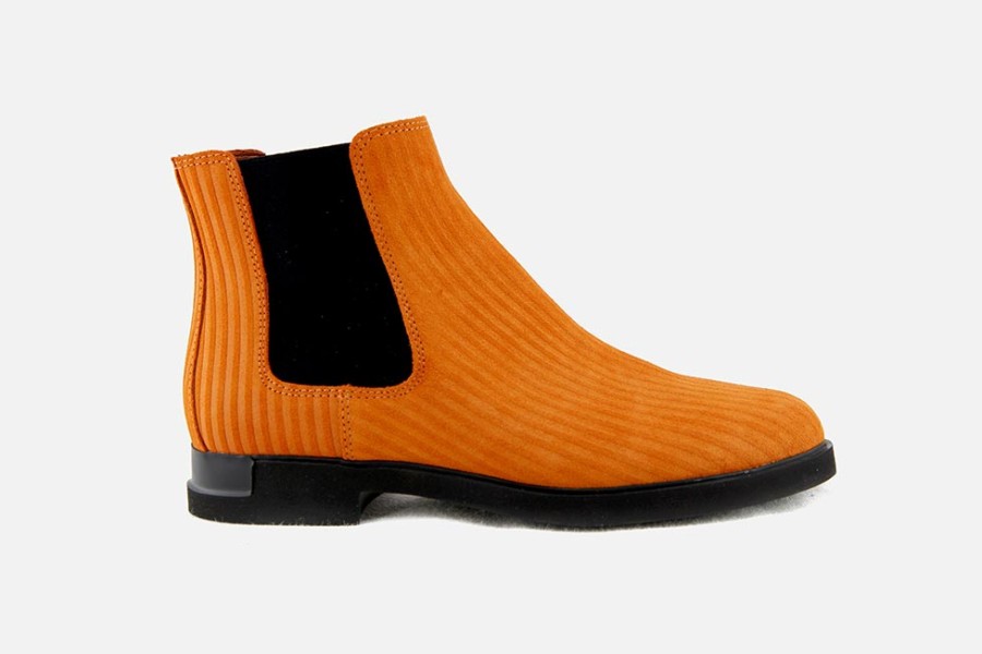 Women Camper | Camper - Iman Chelsea Orange Ankle Boots On Labotte