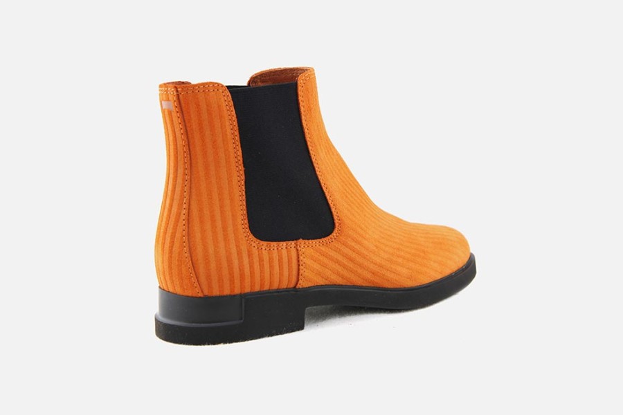 Women Camper | Camper - Iman Chelsea Orange Ankle Boots On Labotte