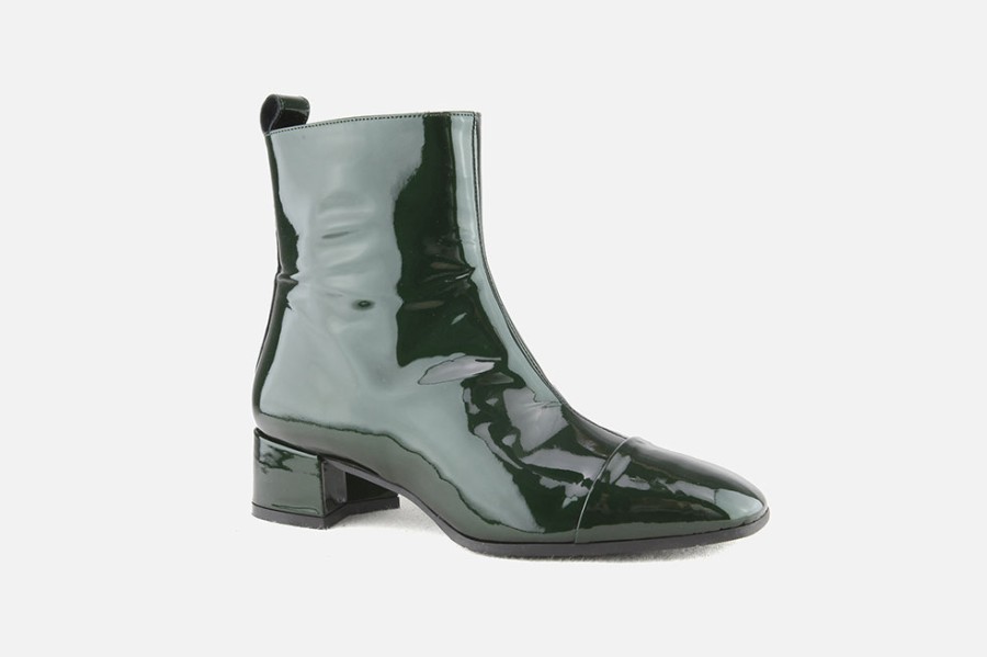 Women Le Gazzelle | Le Gazzelle - Booster Lack Forest Ankle Boots On Labotte