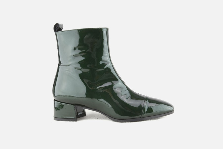 Women Le Gazzelle | Le Gazzelle - Booster Lack Forest Ankle Boots On Labotte