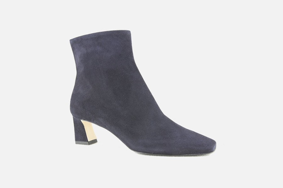 Women Brunate | Brunate - Bastille Boots Daim Bleu Ankle Boots On Labotte