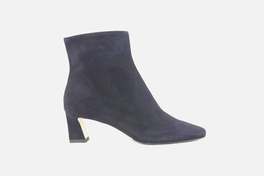 Women Brunate | Brunate - Bastille Boots Daim Bleu Ankle Boots On Labotte