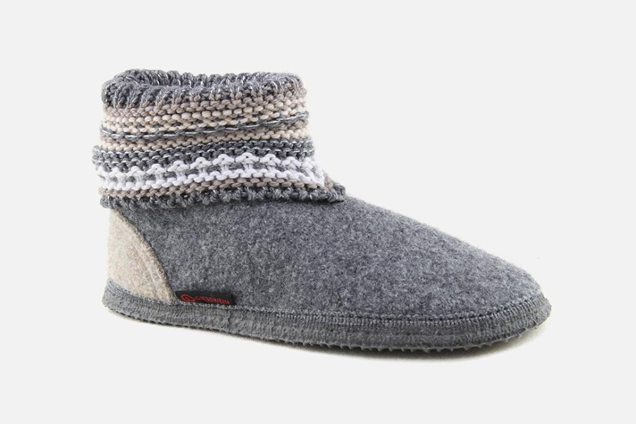 Women Giesswein | Giesswein - Pontresina Gris High Slippers On Labotte