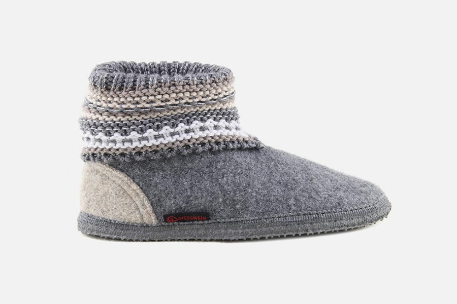 Women Giesswein | Giesswein - Pontresina Gris High Slippers On Labotte