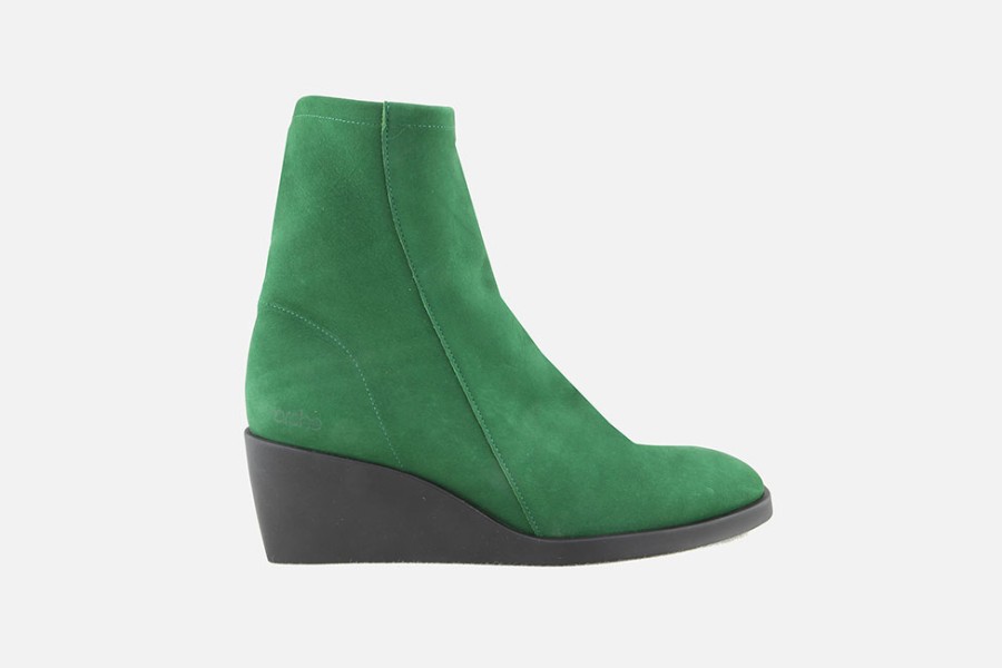 Women Arche | Arche - Tilkis Green Ankle Boots On Labotte