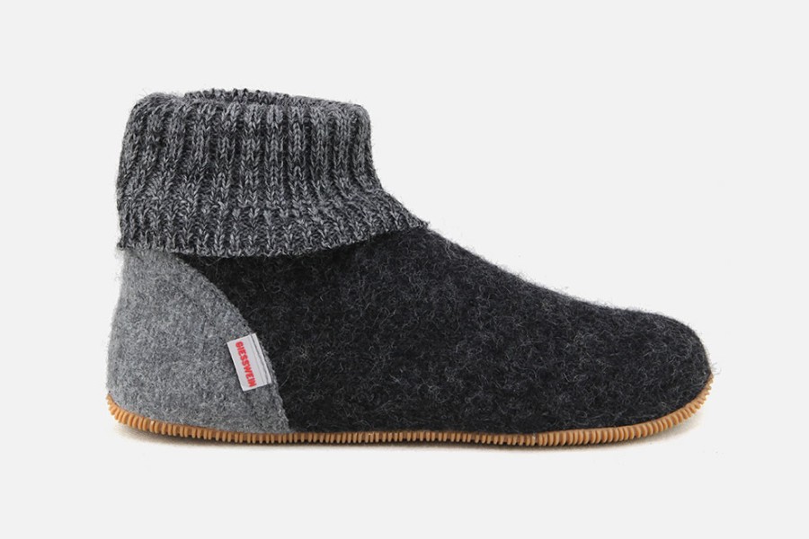 Women Giesswein | Giesswein - Laponia 2 Anthracite High Slippers On Labotte