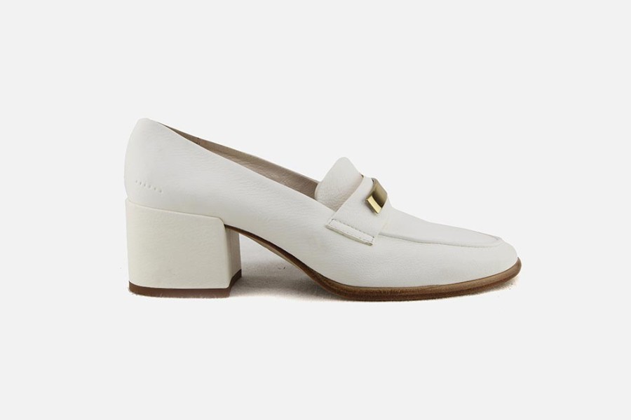 Women Sturlini | Sturlini - Silvana Moc Blanc Loafers On Labotte