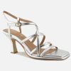 Women Bruno Premi | Bruno Premi - Vanilla Silver Sandals On Labotte