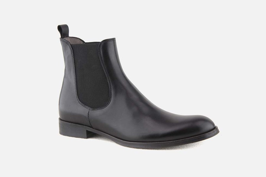 Women Xsa | Xsa - Edmonton Lisse Noir Ankle Boots On Labotte