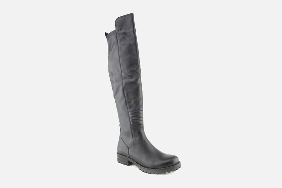 Women Dorking | Dorking - Combat Noir Boots On Labotte