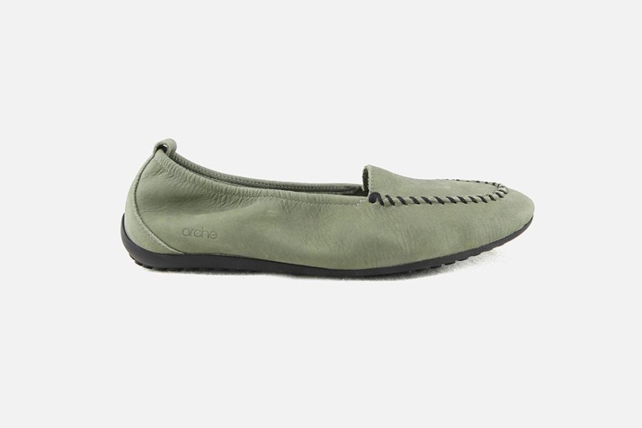 Women Arche | Arche - Fanyra Vert Loafers On Labotte