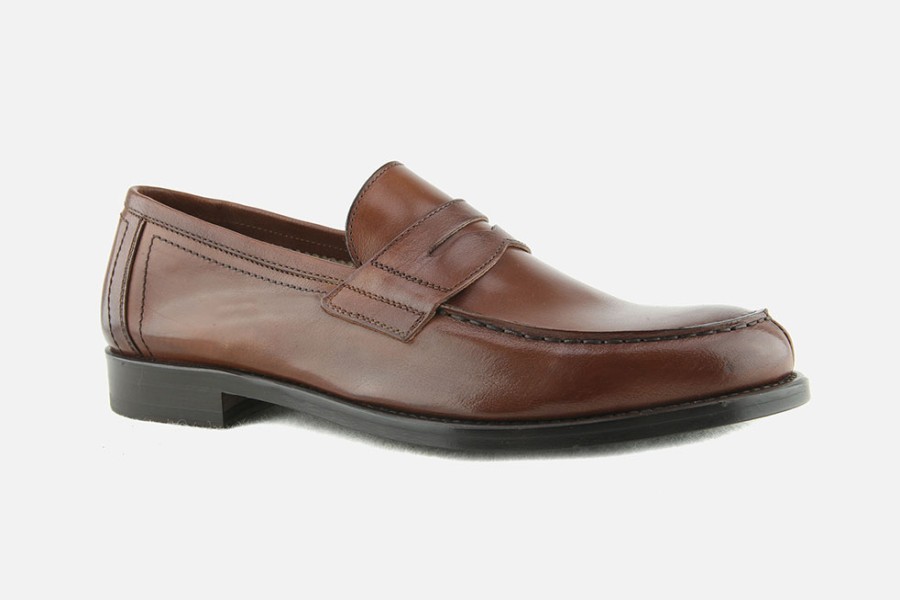 Men Calpierre | Calpierre - Rotterdam Cognac Loafers On Labotte