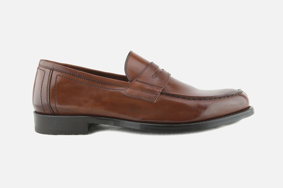 Men Calpierre | Calpierre - Rotterdam Cognac Loafers On Labotte