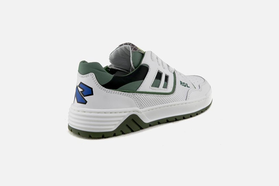 Boys Romagnoli | Romagnoli - Major White Green Lace-Up Shoes On Labotte