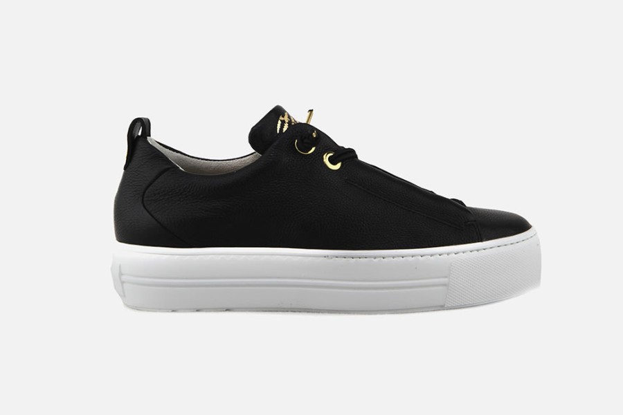 Women Paul Green | Paul Green - Percy Black Sneakers On Labotte