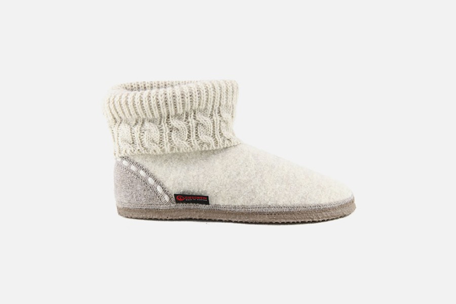 Women Giesswein | Giesswein - Tyrol 2 Ecru High Slippers On Labotte