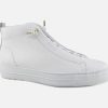 Women Paul Green | Paul Green - Percy Mid White Lace-Up Boots On Labotte