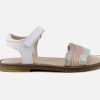 Girls Romagnoli | Romagnoli - Tamia Blanc Pastel Sandals On Labotte