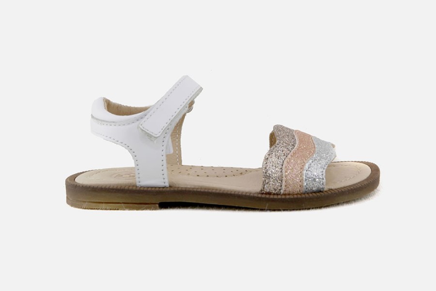 Girls Romagnoli | Romagnoli - Tamia Blanc Pastel Sandals On Labotte