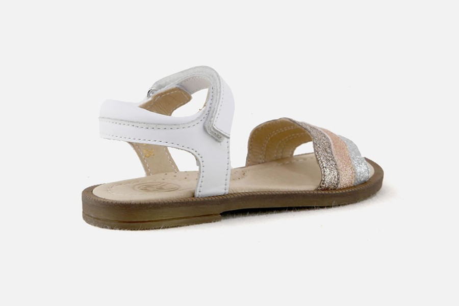 Girls Romagnoli | Romagnoli - Tamia Blanc Pastel Sandals On Labotte