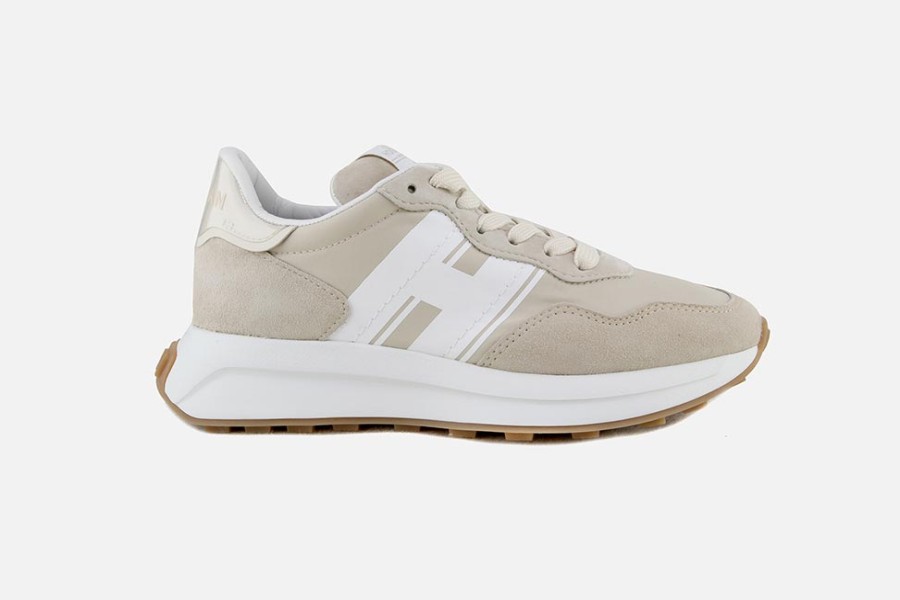 Women Hogan | Hogan - Hogan H601 Beige Sneakers On Labotte