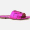 Women Pedro Miralles | Pedro Miralles - Fiesta Metal Fuxia Sandals On Labotte