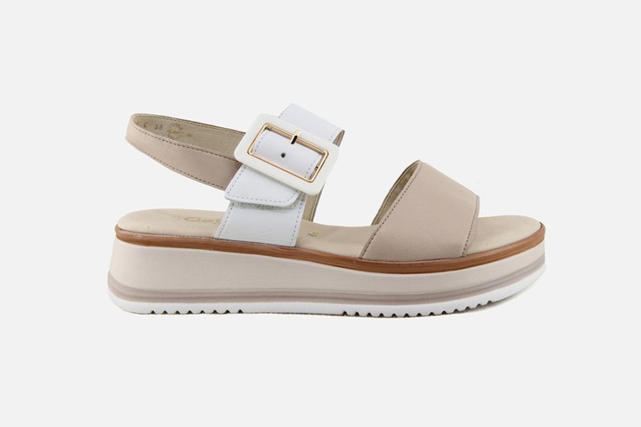 Women Gabor | Gabor - Lyric Blush Blanc Sandals On Labotte