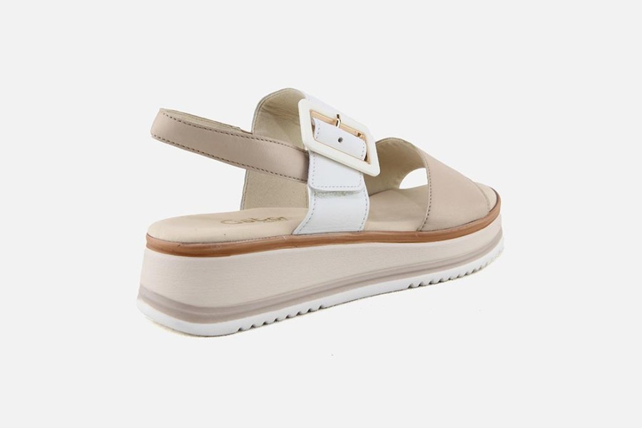 Women Gabor | Gabor - Lyric Blush Blanc Sandals On Labotte