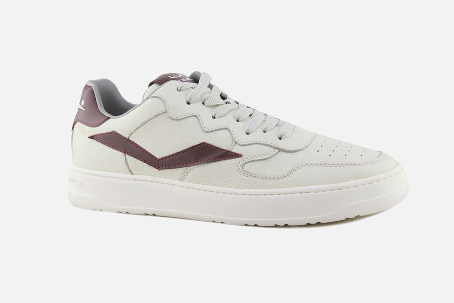 Men Voile Blanche | Voile Blanche - Layton 2 Dust Burgundy Sneakers On Labotte
