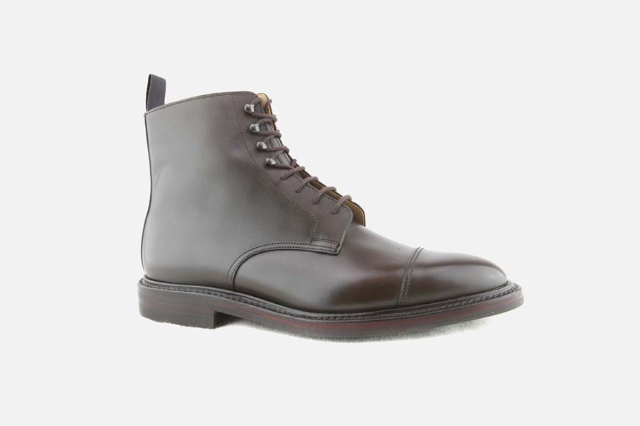 Men Crockett & Jones | Crockett & Jones - Argyll Dark Brown Lace-Up Boots On Labotte