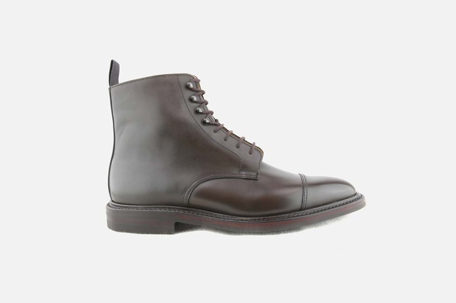 Men Crockett & Jones | Crockett & Jones - Argyll Dark Brown Lace-Up Boots On Labotte