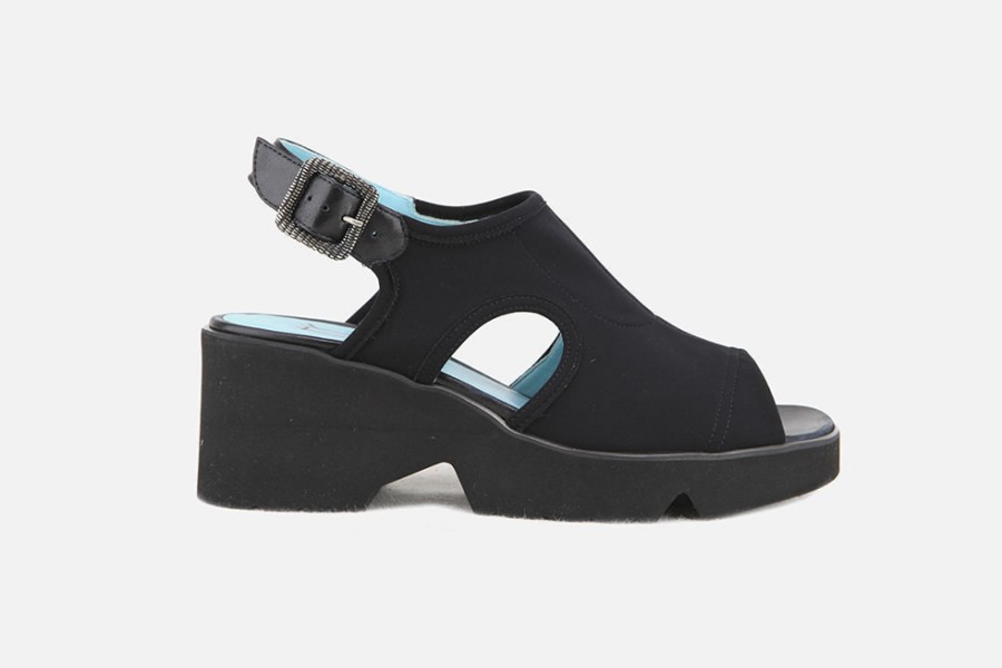 Women Thierry Rabotin | Thierry Rabotin - Toujours Black Sandals On Labotte