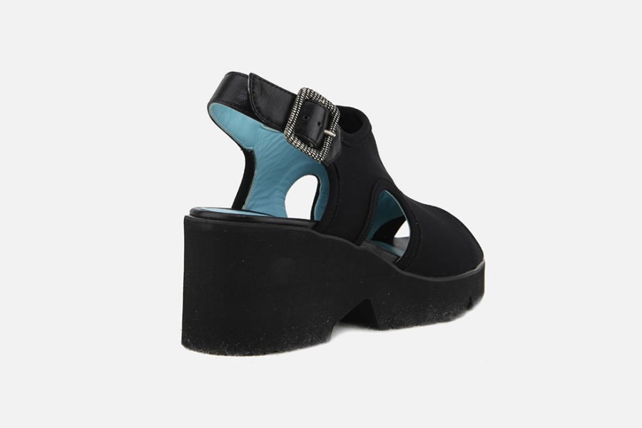 Women Thierry Rabotin | Thierry Rabotin - Toujours Black Sandals On Labotte