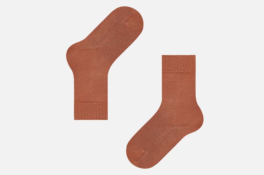 Girls Falke | Falke - Comfort Wool Terracotta Socks On Labotte