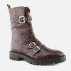 Women Alpe | Alpe - Amon Burgundy Lace-Up Boots On Labotte