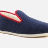 Men Les chaussons de Flo | Les Chaussons De Flo - Pepouz Bleu Et Rouge Charentaises On Labotte
