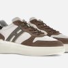 Men Hogan | Hogan - Hogan H580 Brown White Grey Sneakers On Labotte