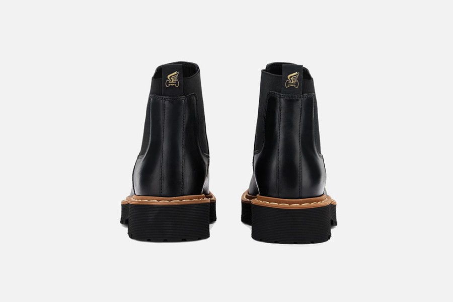 Women Hogan | Hogan - Hogan Chelsea 543 Lisse Noir Ankle Boots On Labotte