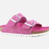 Women Birkenstock | Birkenstock - Arizona Suede Fuschia Tulip Sandals On Labotte