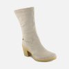 Women El Naturalista | El Naturalista - Haya Mid Boot Fur Creme Ankle Boots On Labotte